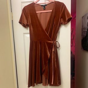 Velvet wrap dress